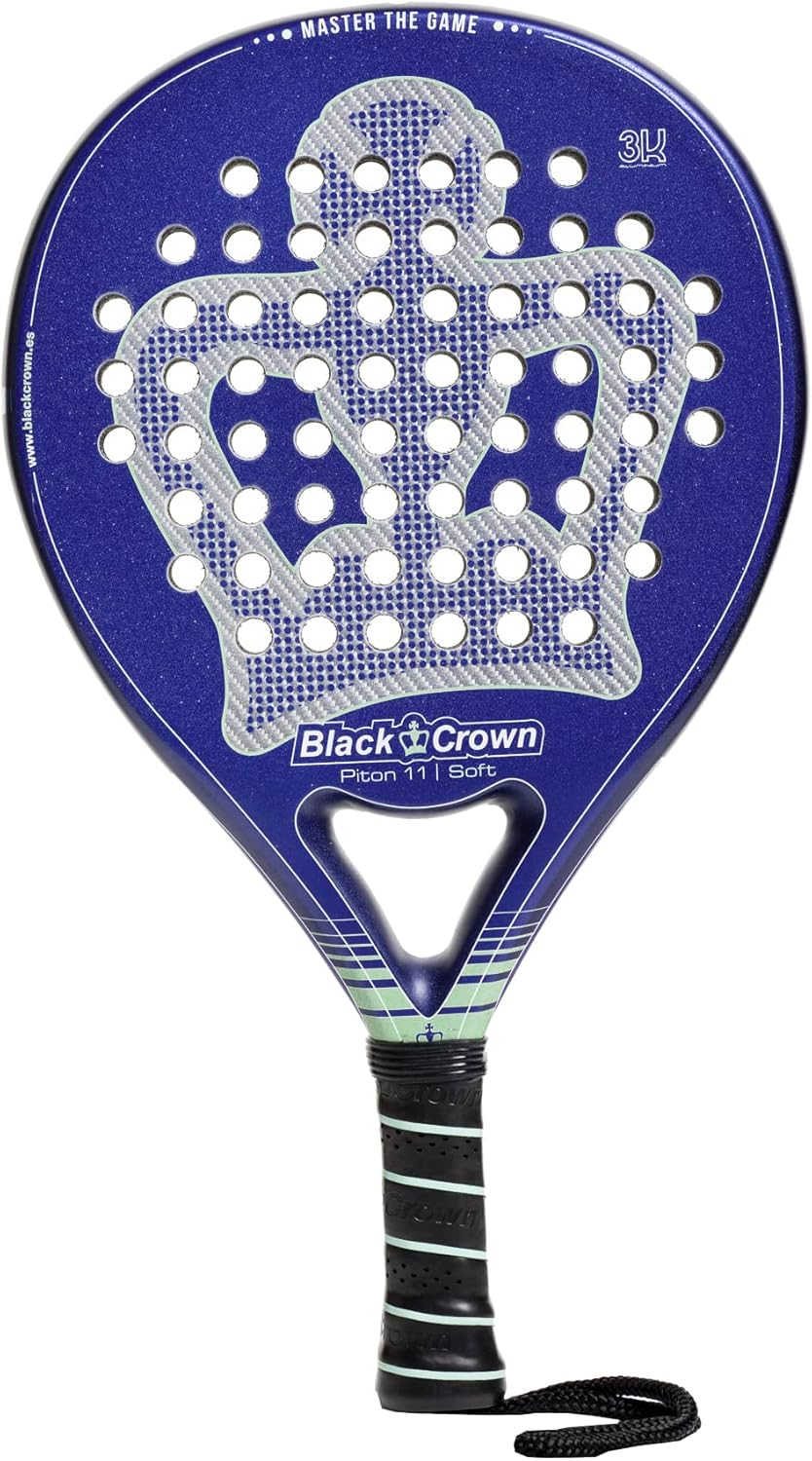 Black Crown Piton 11 Soft pala de pádel azul forma redonda 3K corona