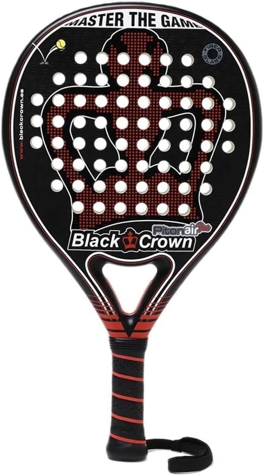 Black Crown Piton Air Plus pala de pádel redonda negra roja tecnología AVAIR antivibración