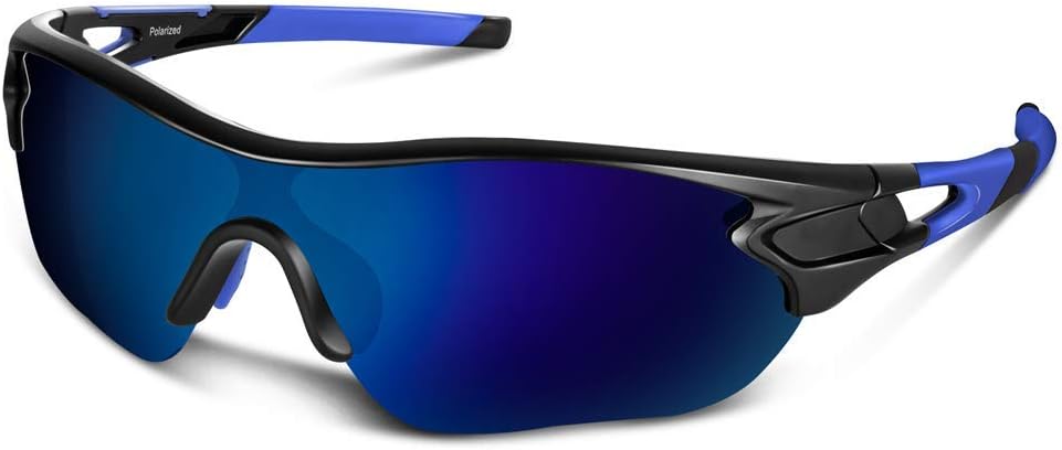 BEACOOL gafas de ciclismo polarizadas UV400 monturas ligeras espejo azul para running surf golf