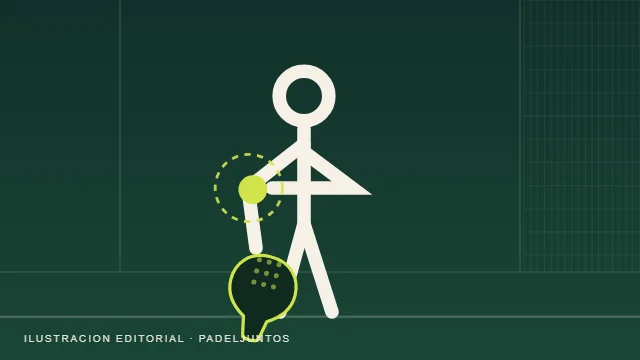 Ilustración de un jugador de pádel sujetándose el codo
