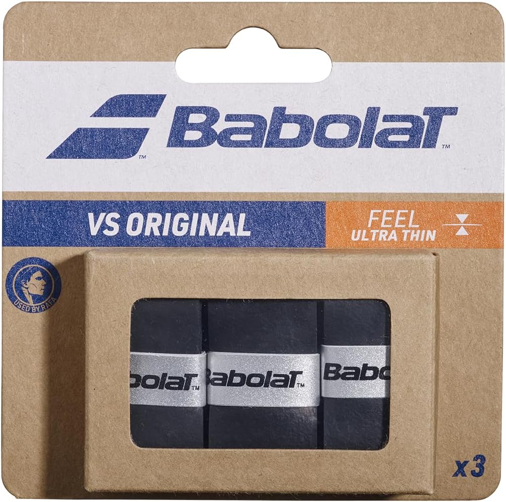 Babolat VS Original overgrip ultra thin negro pack x3 feel