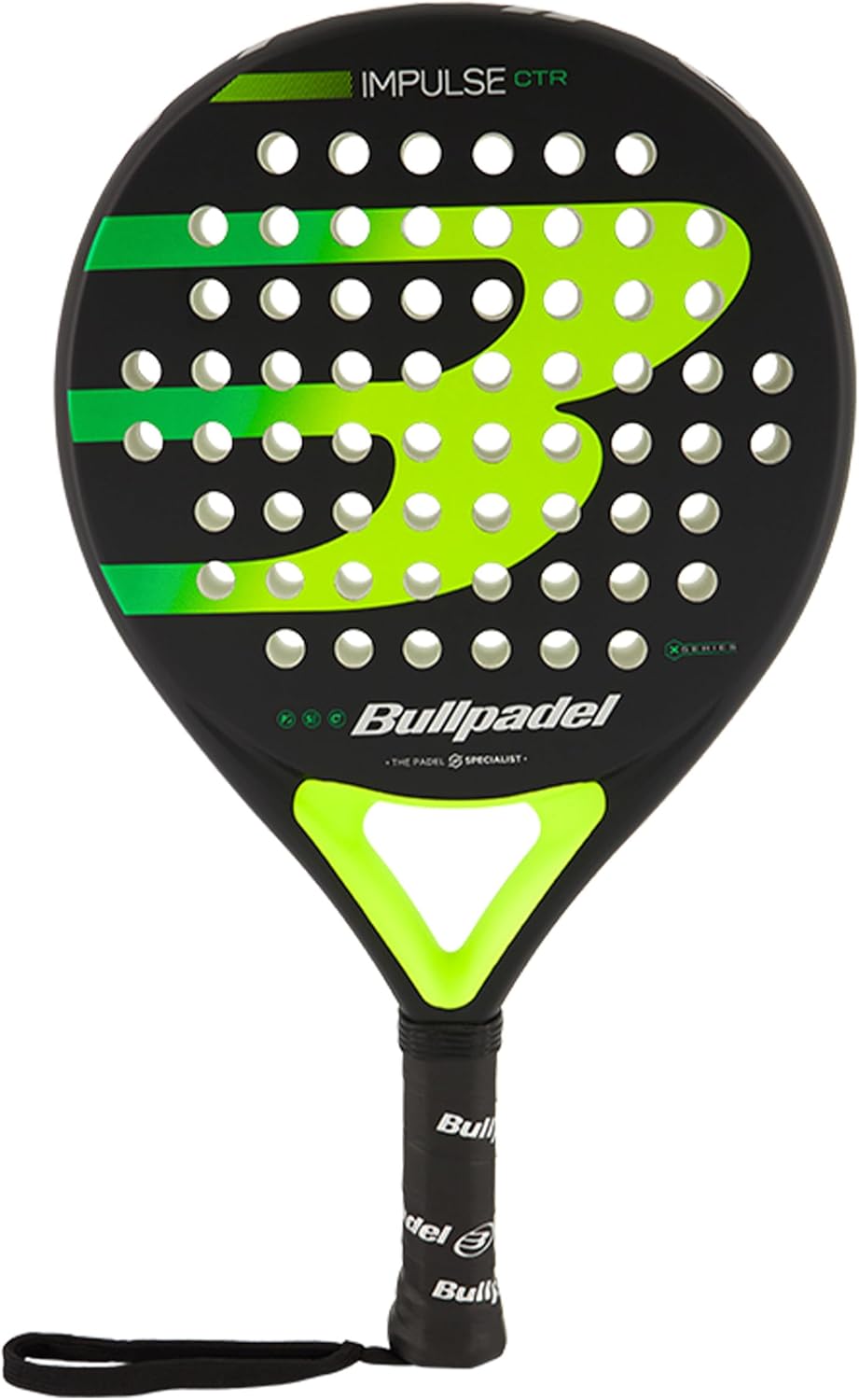 Bullpadel Impulse CTR 2026 pala de pádel control forma redonda negro verde