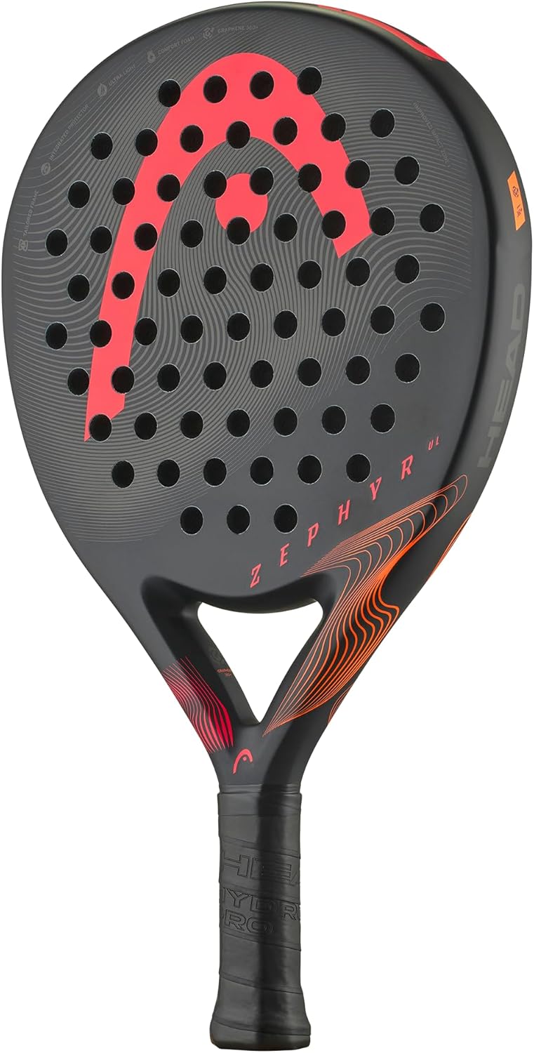 HEAD Zephyr UL pala de pádel ultra-ligera forma redonda gris coral Graphene 360