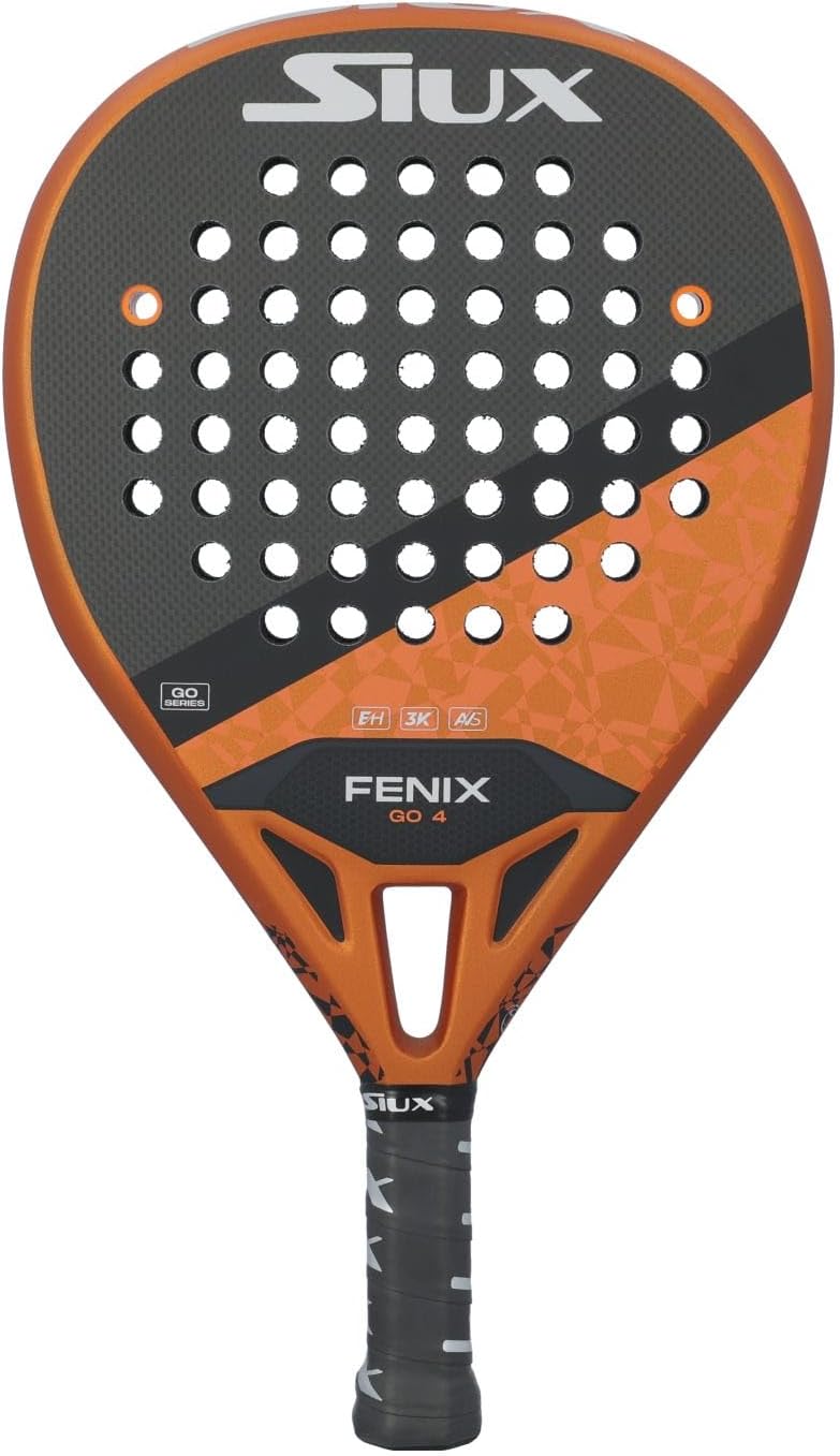 Siux Fenix Go 4 pala de pádel naranja carbono 3K forma redonda oval