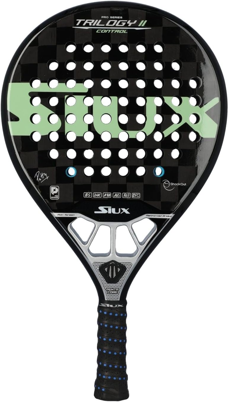 Siux Trilogy II Control Patty Pro pala de pádel negro verde avanzado
