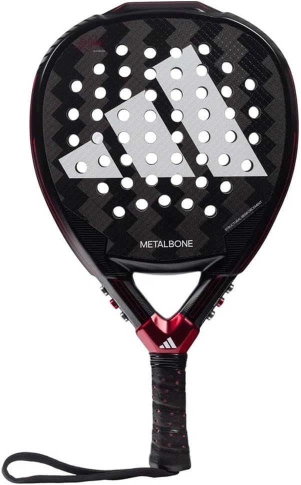 Adidas Metalbone 3.3 Ale Galán pala de pádel negra con logo plateado y detalle rojo