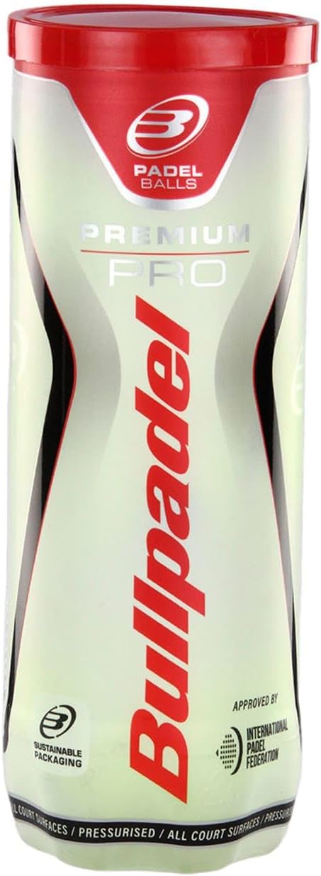 Bote Bullpadel Premium Pro rojo y blanco aprobado por la FIP
